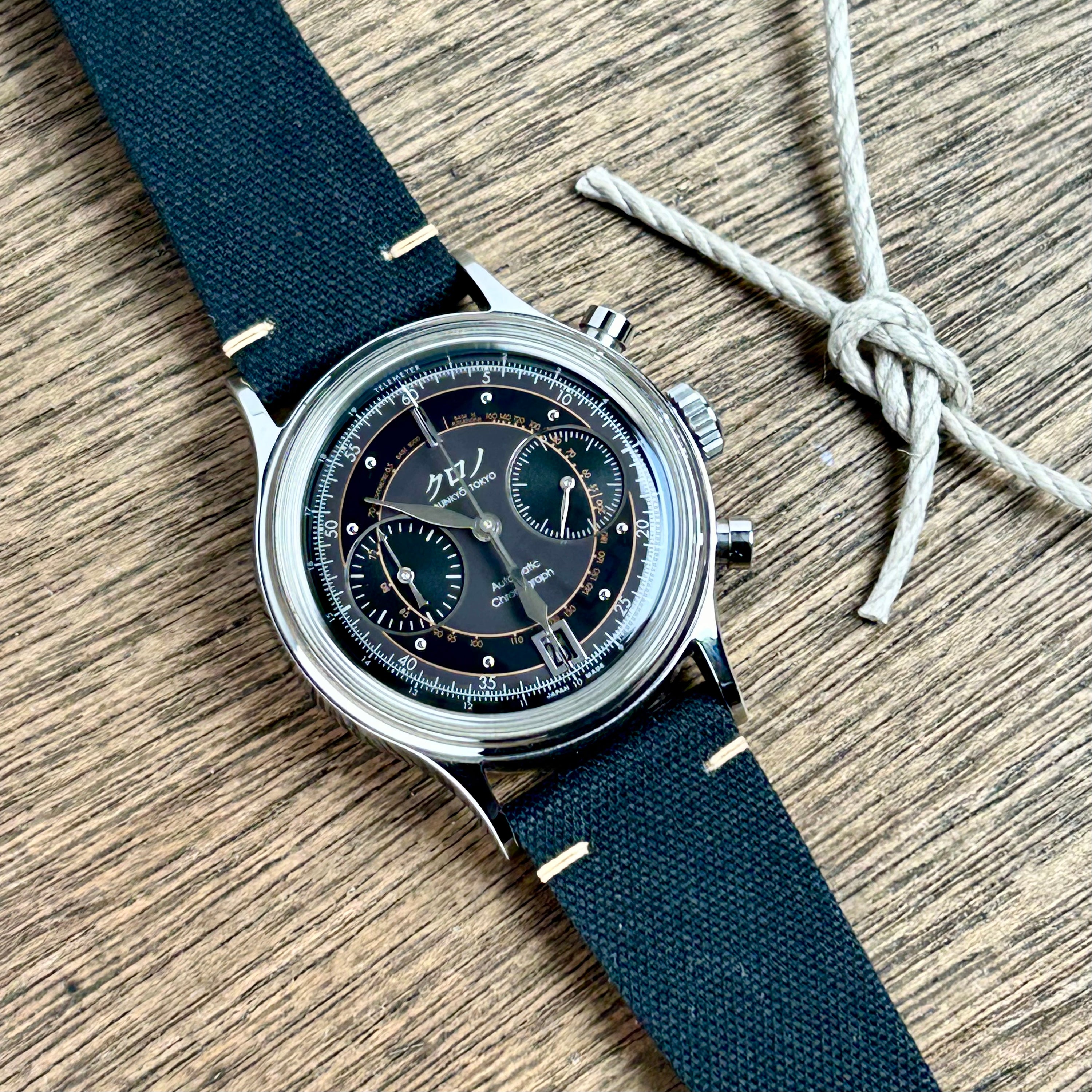 Fine Canvas Strap (Black Coal)