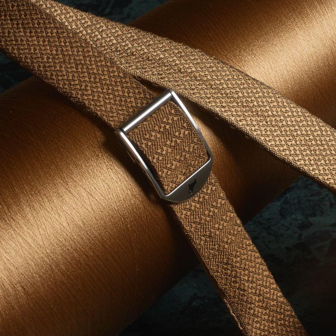 Silk material watch straps by RSM, showcasing luxury craftsmanship and elegant design. Available at RSM Watch Straps Singapore.